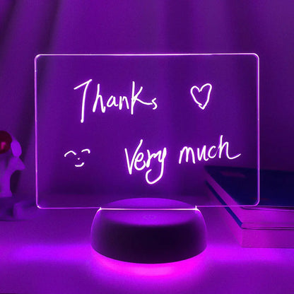 Note Board Led Two Tone 3D Night Light Message Board Holiday Light With Pen Gifts For Children Girlfriend Decoration Night Lamps