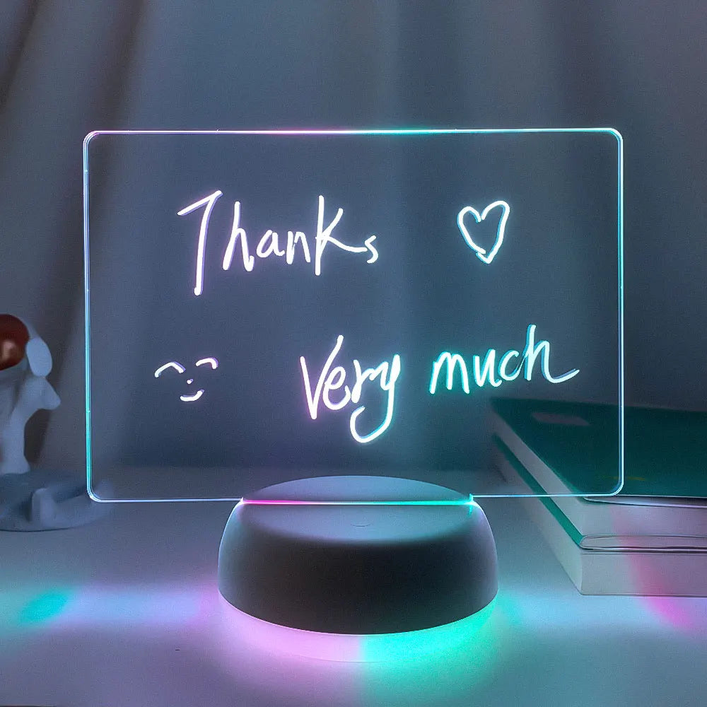 Note Board Led Two Tone 3D Night Light Message Board Holiday Light With Pen Gifts For Children Girlfriend Decoration Night Lamps