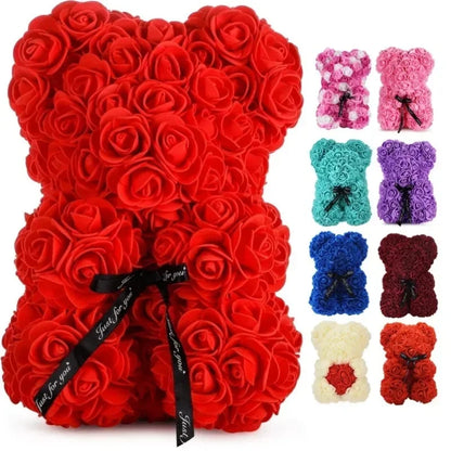 2025 New Artificial Flower Eternal Rose Teddy Bear for Mom Mother's Day Birthday Valentine's Day Anniversary Gifts & Decorations