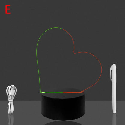 Note Board Led Two Tone 3D Night Light Message Board Holiday Light With Pen Gifts For Children Girlfriend Decoration Night Lamps