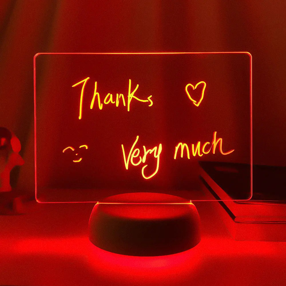 Note Board Led Two Tone 3D Night Light Message Board Holiday Light With Pen Gifts For Children Girlfriend Decoration Night Lamps