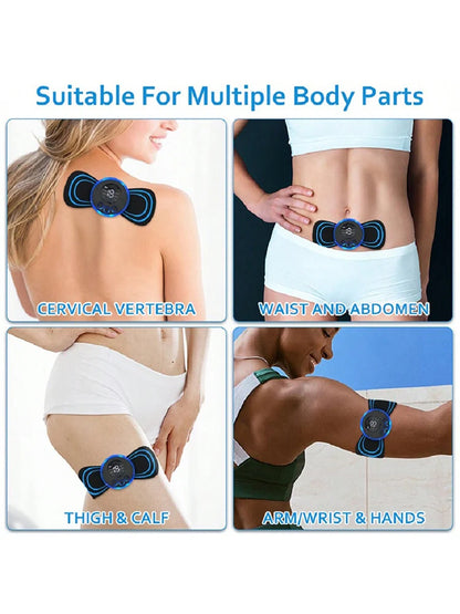 1PC Smart Mini Neck Massager Sticker USB Rechargeable Multi-function Massage Device Portable Shoulder & Neck Massager