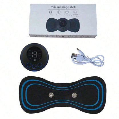 1PC Smart Mini Neck Massager Sticker USB Rechargeable Multi-function Massage Device Portable Shoulder & Neck Massager