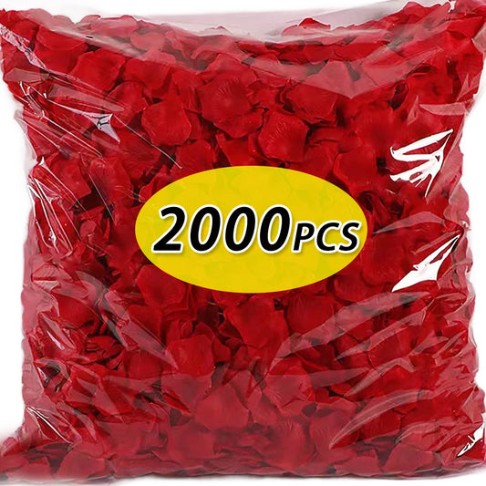 2000/1000Pcs Artificial Fake Rose Petals Colorful Simulation Silk Rose Petal For Valentines Day Wedding Party Romantic Decoration