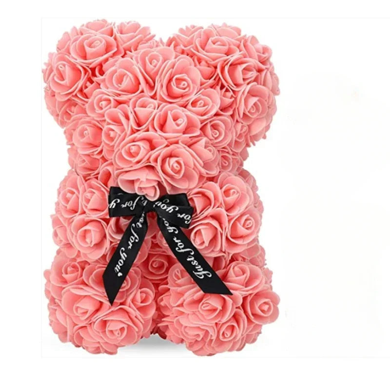 2025 New Artificial Flower Eternal Rose Teddy Bear for Mom Mother's Day Birthday Valentine's Day Anniversary Gifts & Decorations