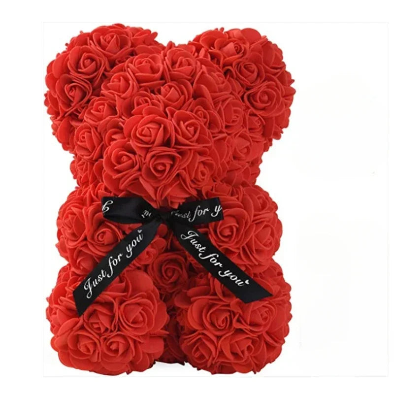 2025 New Artificial Flower Eternal Rose Teddy Bear for Mom Mother's Day Birthday Valentine's Day Anniversary Gifts & Decorations