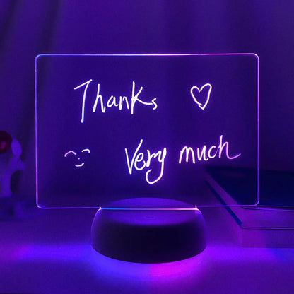 Note Board Led Two Tone 3D Night Light Message Board Holiday Light With Pen Gifts For Children Girlfriend Decoration Night Lamps