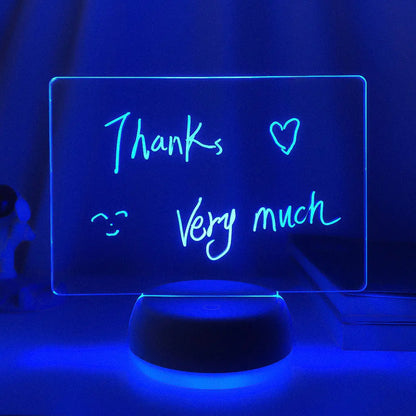 Note Board Led Two Tone 3D Night Light Message Board Holiday Light With Pen Gifts For Children Girlfriend Decoration Night Lamps