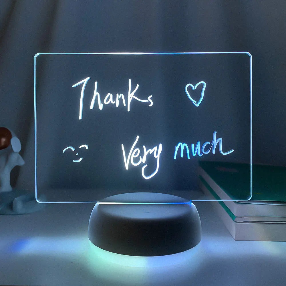 Note Board Led Two Tone 3D Night Light Message Board Holiday Light With Pen Gifts For Children Girlfriend Decoration Night Lamps