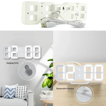 Digital Wall Clock Desk Watches Electronic Alarm Modern Home Decoration for Bedroom Decor Interior Led Table Clocks Living Room